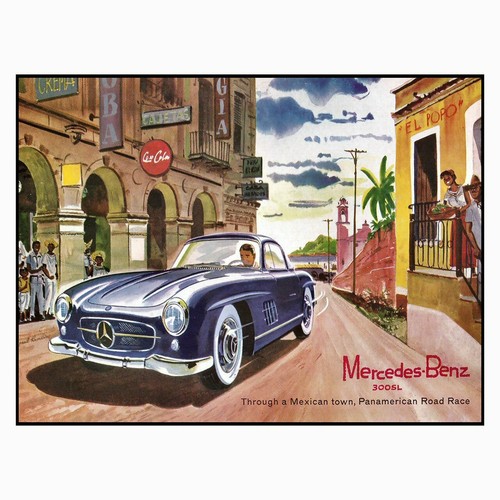 Mercedes benz retro metal tin - retro,
