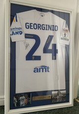 LEEDS UNITED GEORGINIO RUTTER 24 SIGNED AND FRAMED FOOTBALL SHIRT #LUFC