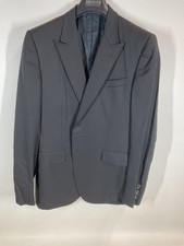 Gucci Men's Black Suit Jacket Blazer Wool Slim Fit UK 40