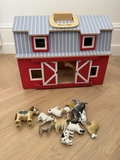 Melissa and Doug  Wooden Latches Barn toy Horse barn set farm toy play set 