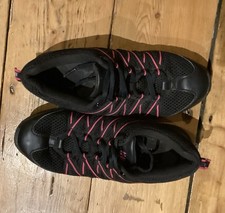 BLOCH Criss Cross Split Sole Dance Sneakers Trainers Black & Pink Size UK 5