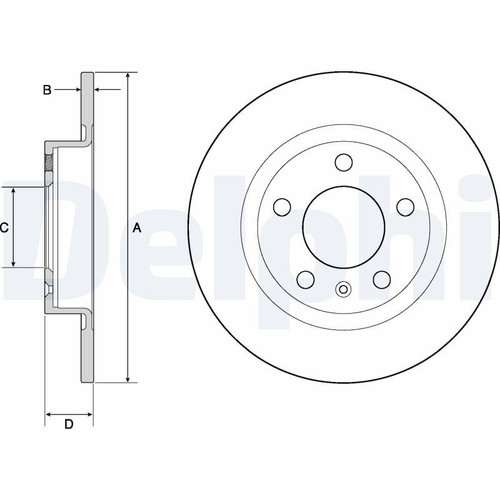 Rear brake disc delphi - rear,