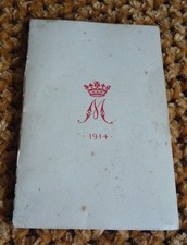 Original 1914 WW1 Christmas Card from Queen Mary Tin