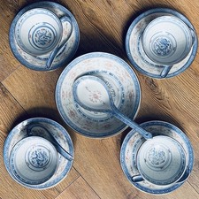 Vintage Chinese Rice Eyes Soup