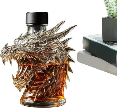 Whiskey bottle dragon shaped - whiskey,
