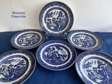 6 MISMATCHED BLUE &WHITE