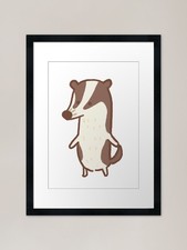 Badger Framed Art Print Framed