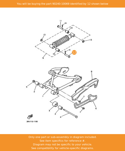 Yamaha pin clevis - yamaha, pin,
