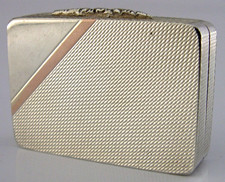 QUALITY SOLID STERLING SILVER GOLD SNUFF BOX 1993 GALLAGHER ENGLISH