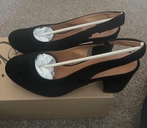 Black suede heels shoes size - black,
