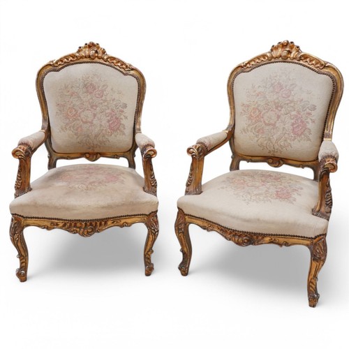 Pair louis style gilt - of,