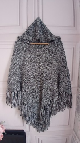 Grey marl hooded - grey, knit