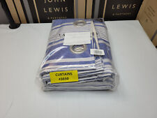 Laura Ashley W162 x Drop 183cm Tiverton Pair Lined Eyelet Curtains, Denim #3030