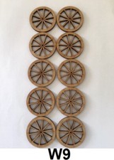 10 X OLD CART WHEELS 50MM