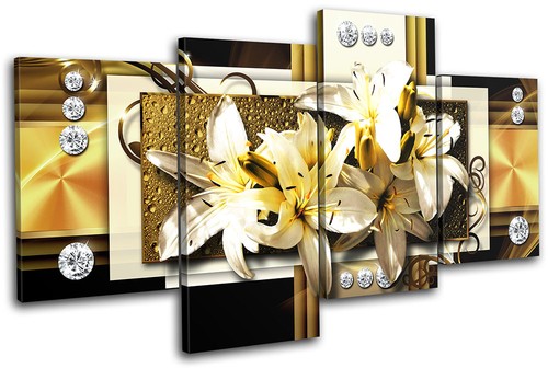 Modern gold floral - modern,