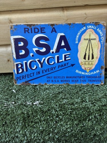 Bsa bicycles steel sign - 12, x