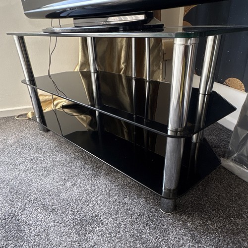 Shelf glass metal tv - 3-shelf,