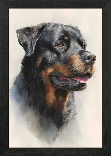Rottweiler classic portrait - rottweiler,