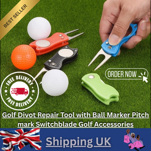 Golf divot repair tool with - repair,