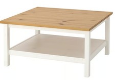 IKEA HEMNES Coffee table, white stain/light brown, 90x90 cm Very Good Condition