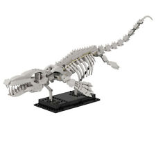 MOC 14'' Mosasaur Skeleton Dinosaur Fossils Building Blocks Set  with Stand