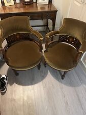 X2 Antique Library/tub Chairs 