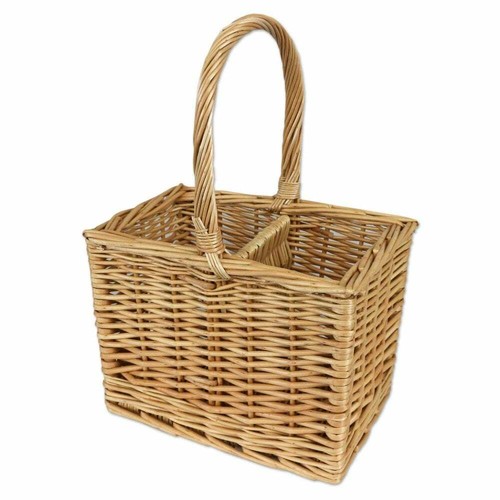 Wicker wine bottle carrier - wine,
