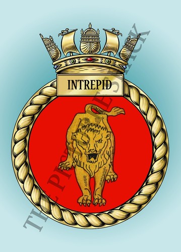 Hms intrepid crest metal - hms, a