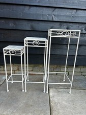 Cream Square Plant Pot Table Frame Home Garden Decor Gift Set Of 3 Sizes Nesting