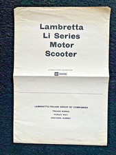 Original Lambretta Concessionaires LI Series 2 Advertising Road test Leaflet