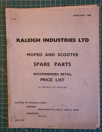 Raleigh moped scooter spare - raleigh,