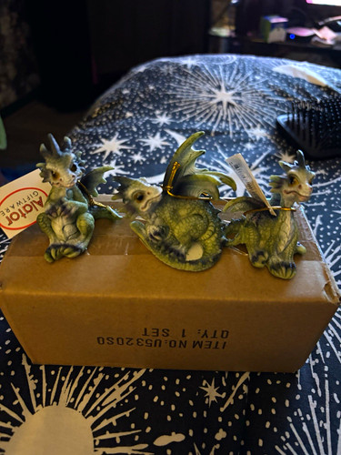 Set green gold dragon - green/gold,