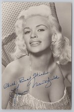 Jayne Mansfield Fan Club Postcard Reveille 20th Century Fox Facsimile Auto
