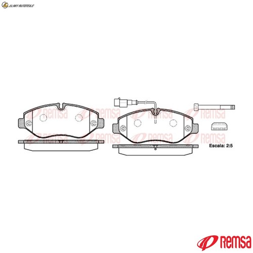Brake pad set - pad,