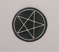 Faux Leather Pentagram / Pentacle Pagan Wicca Biker Jacket Sew On Patch Badge