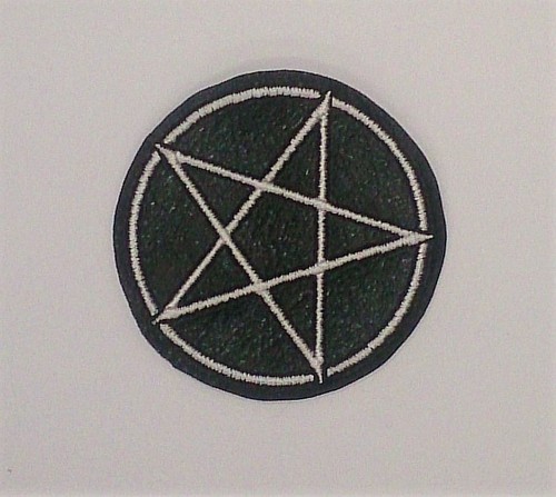 Faux leather pentagram - faux,