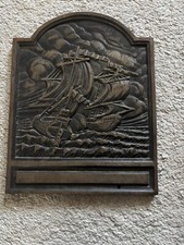 Antique Cast Iron Fire Back