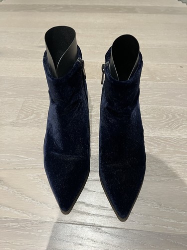 Dark blue stiletto boots - blue,