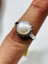 TJC silver ring UK size P with