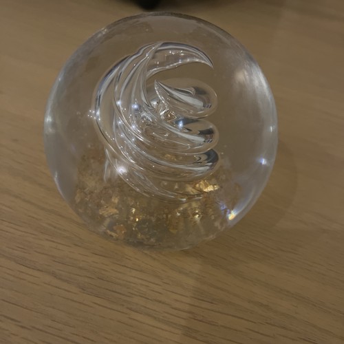 Art glass paperweight clear - art,