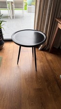 Black Round Tray Side Table