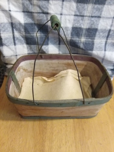 Antique wooden berry basket - berry,