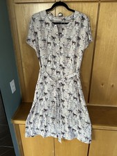 NWOT RARE CATH KIDSTON Vintage Style Horses Dress Silky Feeling Size Medium