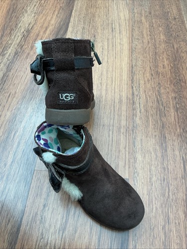 Girls ugg australia - brown, side