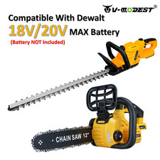 12" Cordless Chainsaw &20" Hedge Trimmer Compatible Dewalt 18V/20V （NO BATTERY）