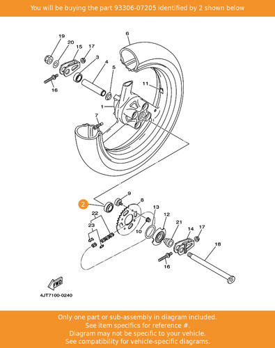 Yamaha bearing 93306 - bearing,, 93306-07205