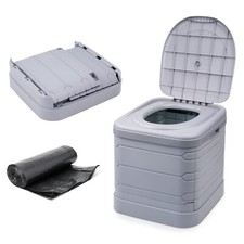 24L PORTABLE FOLDING CAMPING TOILET COMPACT POTTY LOO CARAVAN PICNIC FISHING