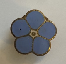 Vintage Blue Flower Enamel