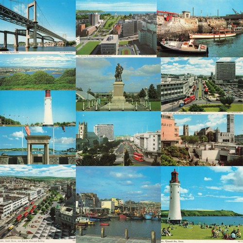 Vintage plymouth postcards - vintage,