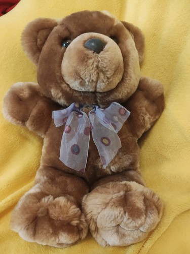 Brown fluffy plush teddy bear - fluffy,